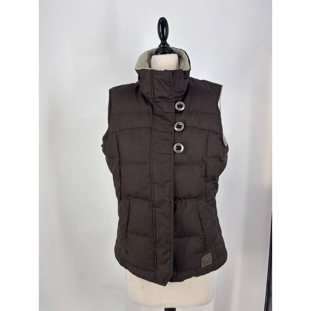 SOREL Brown Sherpa Lined Puffer Vest Women's Medium